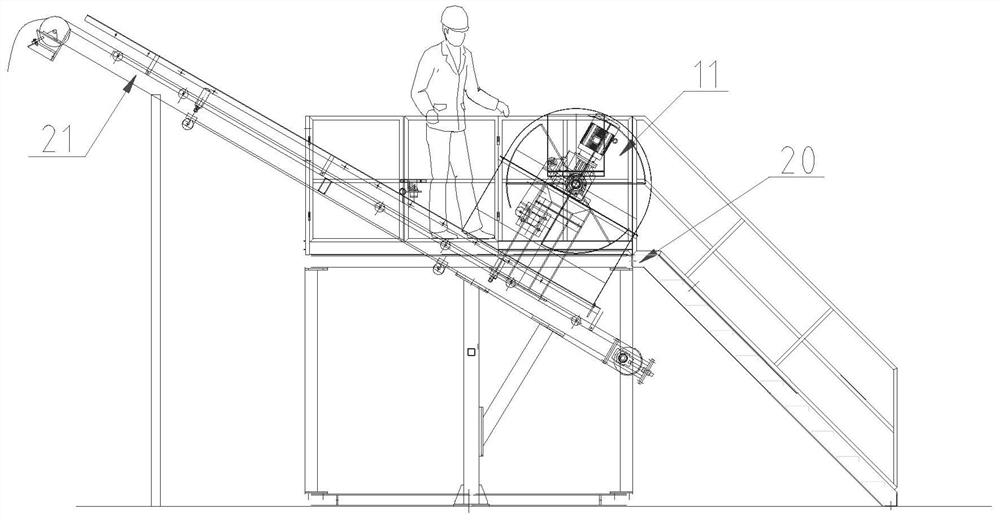 Drum-type steel fiber uniform distribution device and steel fiber distribution platform