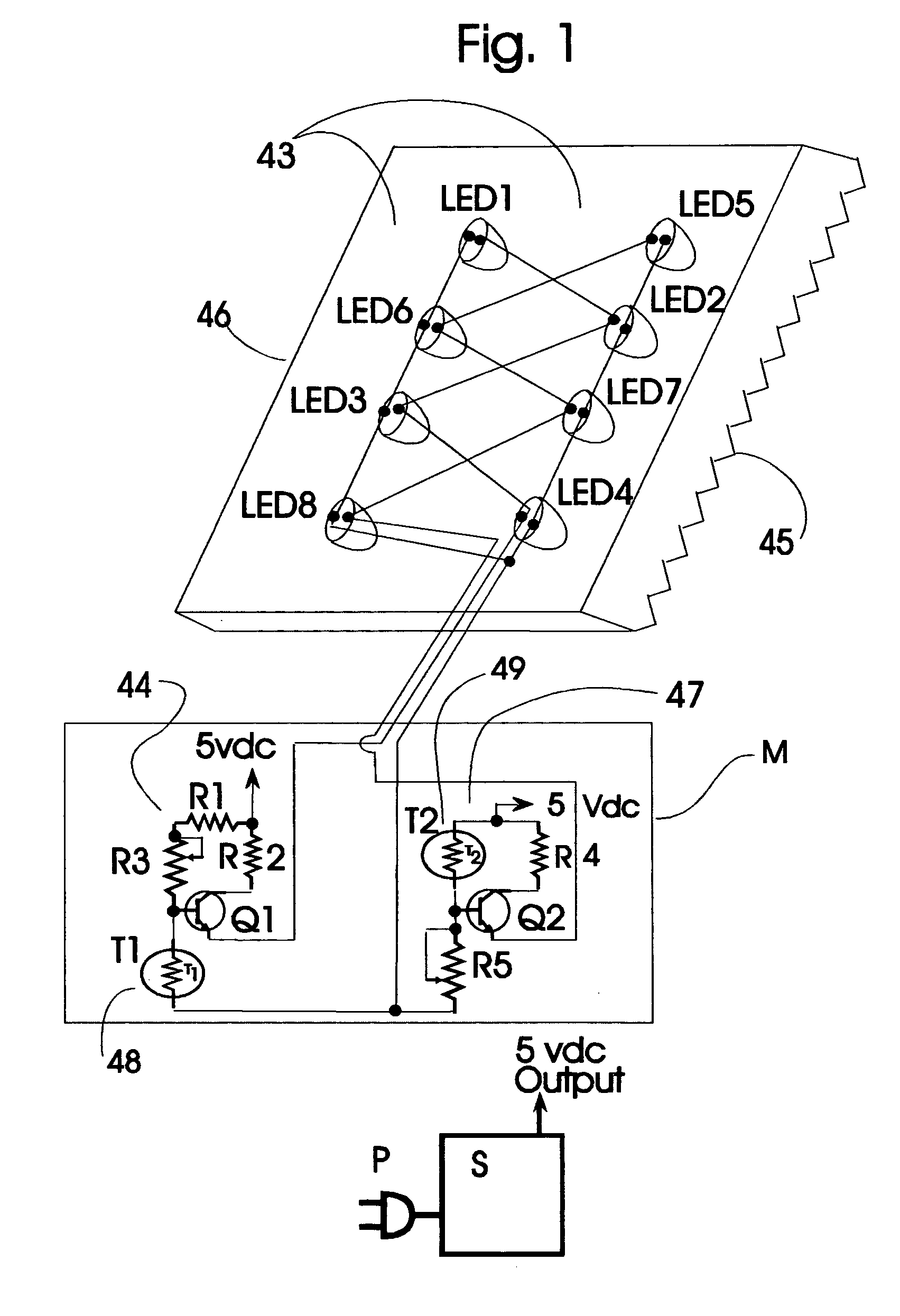 Illuminating temperature indicator