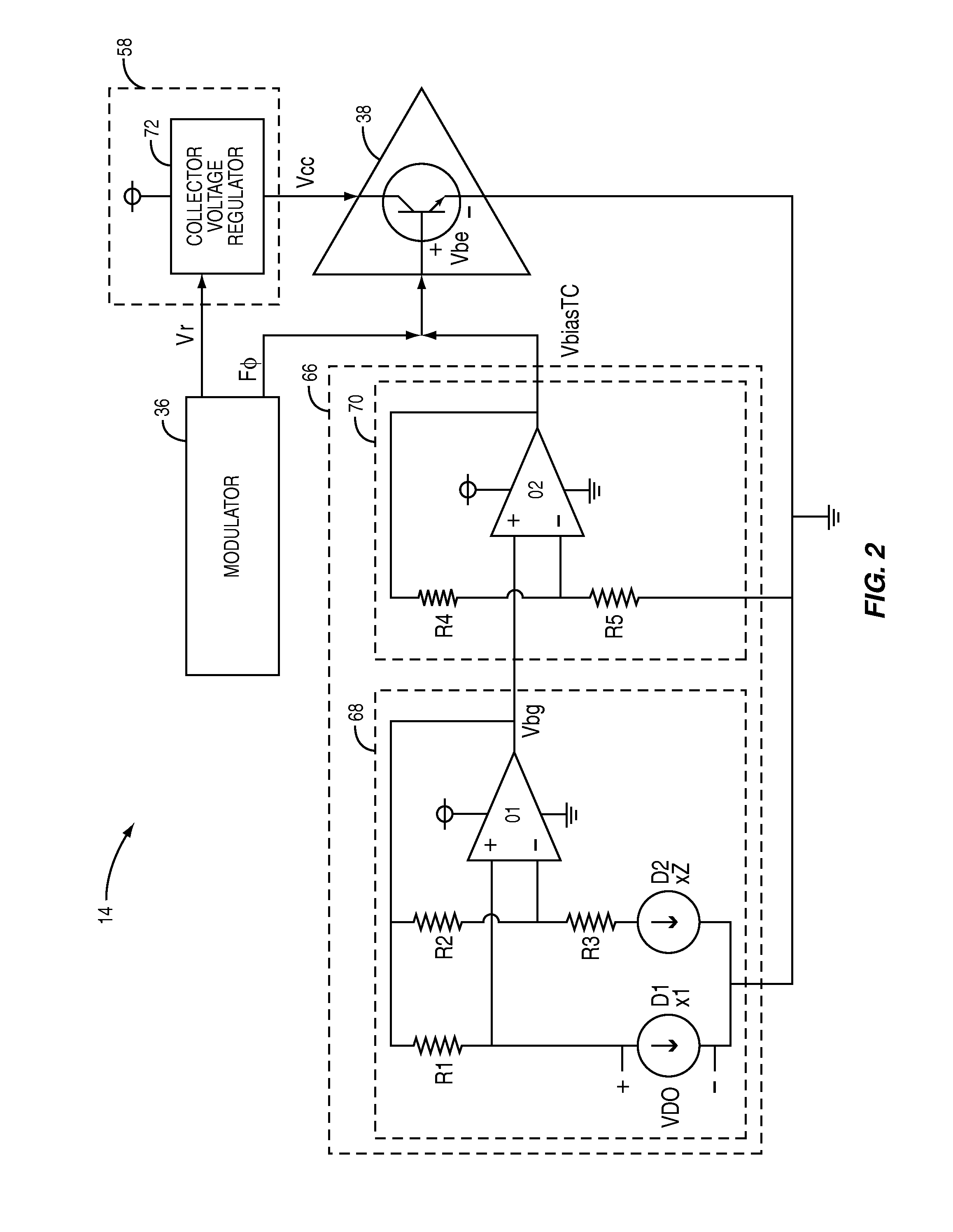 Temperature compensated bias for AM/PM improvement