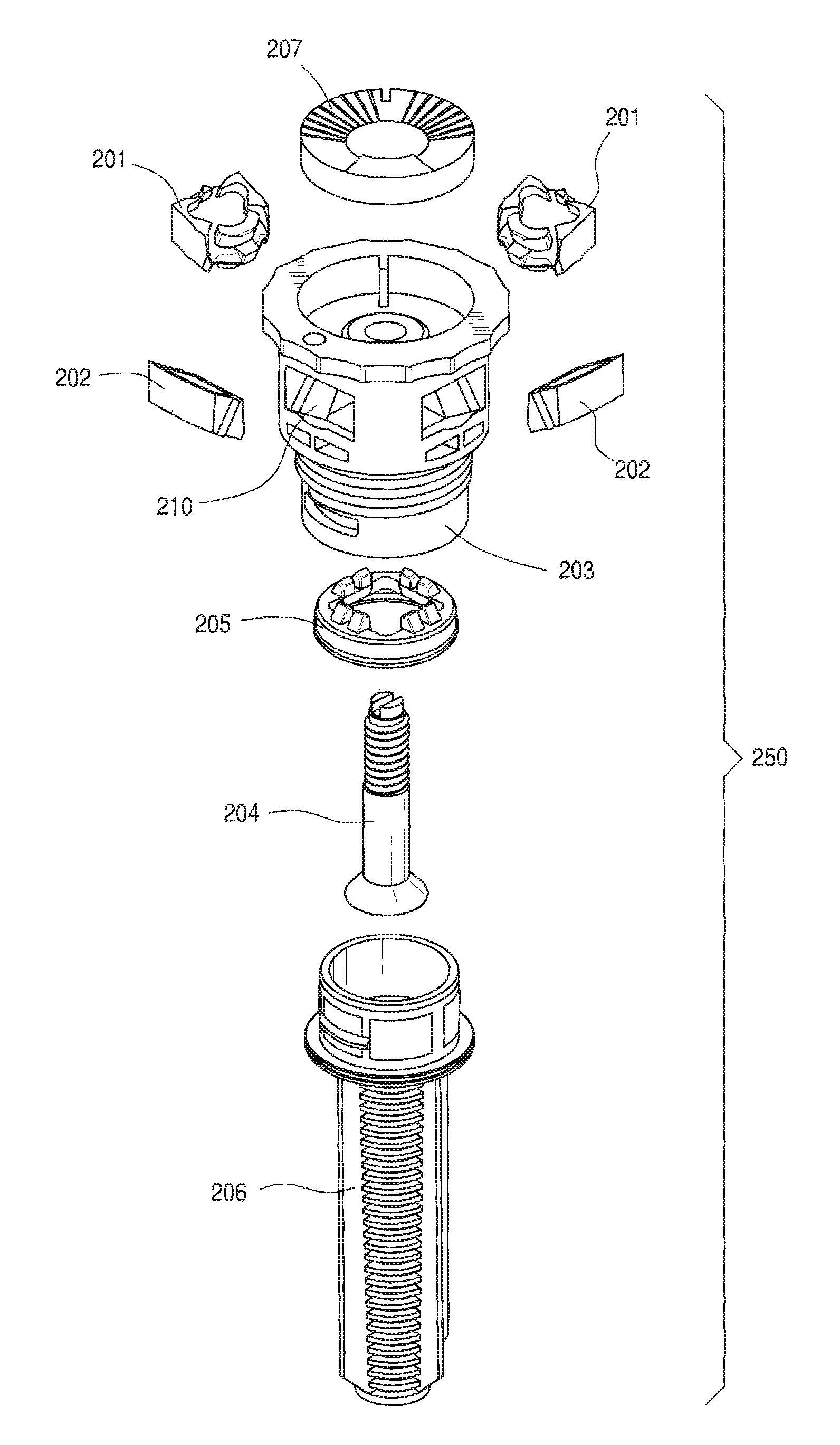 Irrigation Nozzle Assembly with Fluidic insert Retention structure and method