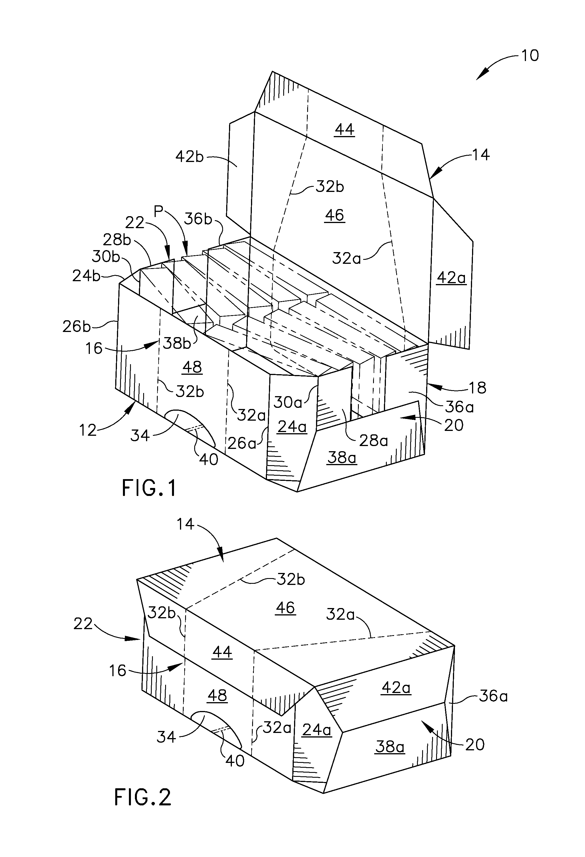 Shipping and display container foldable into display trays with Anti-tip features