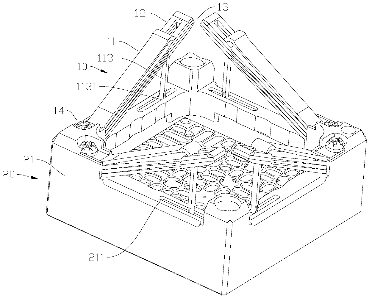 Nuclear fuel assembly and variable-rigidity pressing device