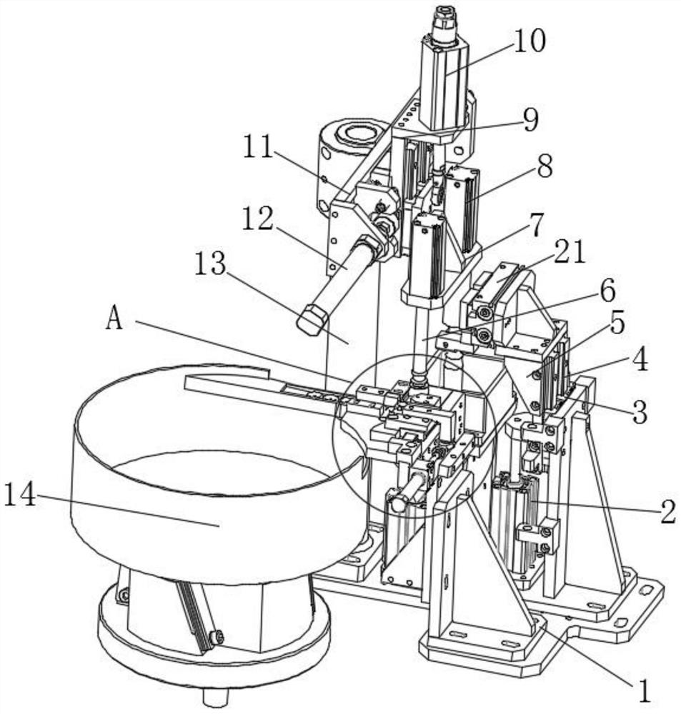 A feeding auxiliary device for processing plastic parts of automobiles