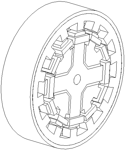 Outer-rotor five-degree-of-freedom non-bearing switch reluctance motor