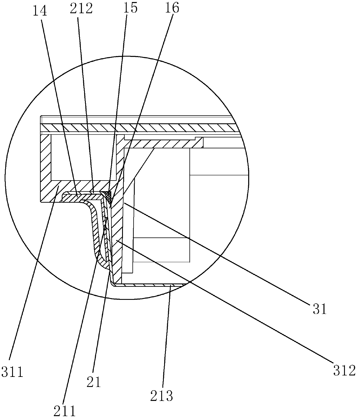 Door body structure of cleaning machine