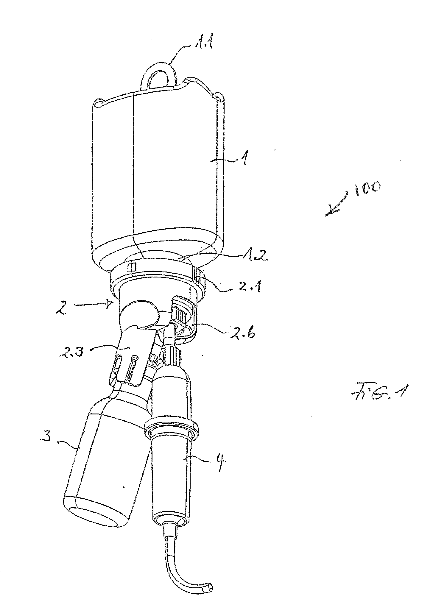 Device for introducing medicine into an infusion container