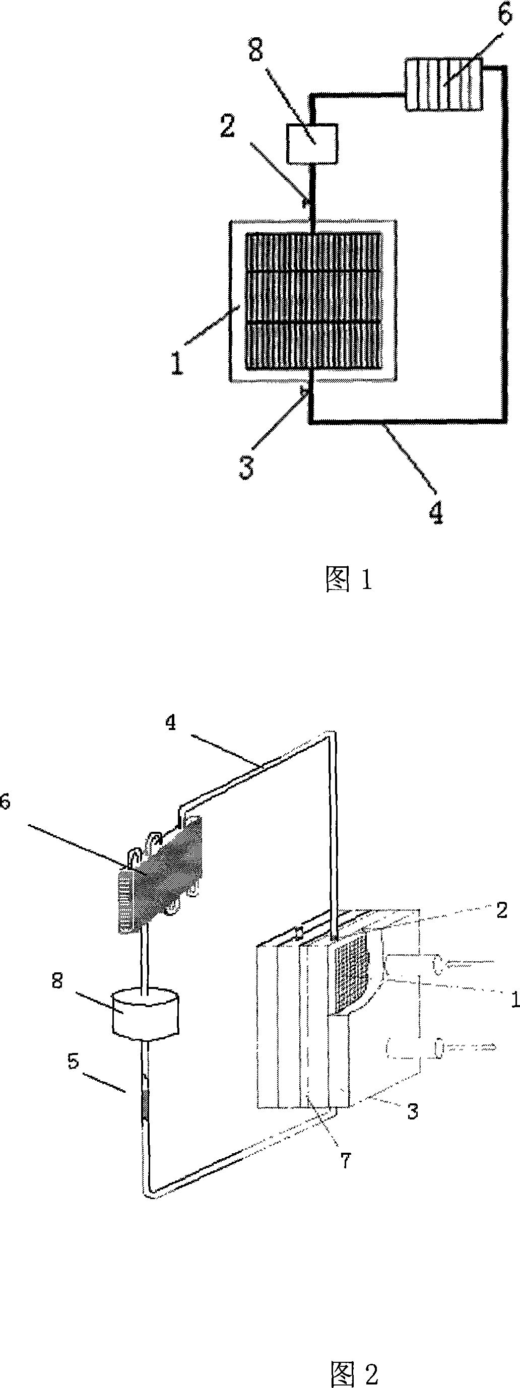 Minisize highly-effective thermal self-circulation cooling system for fuel cell