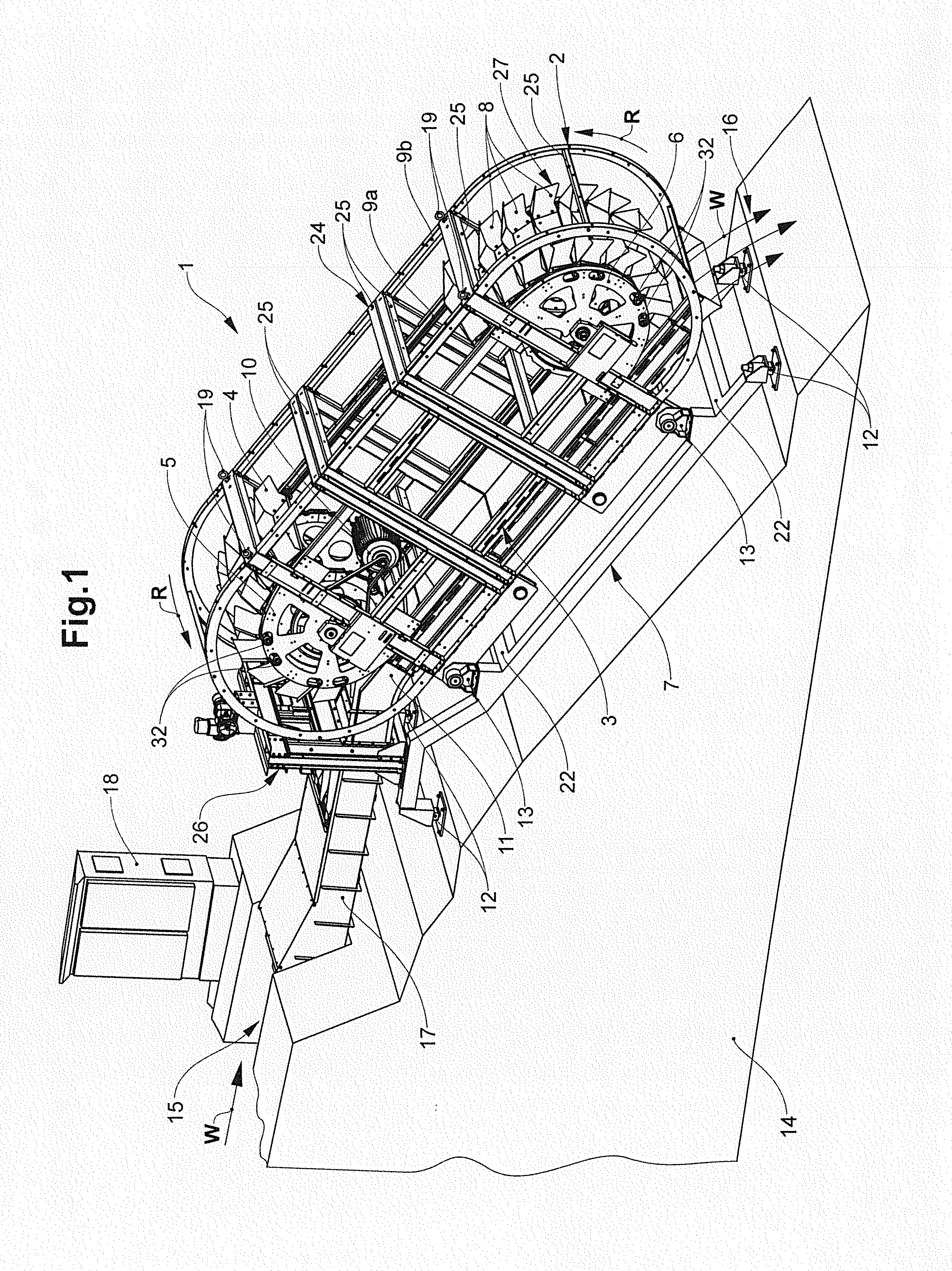 Device for tapping electrical energy from hydropower