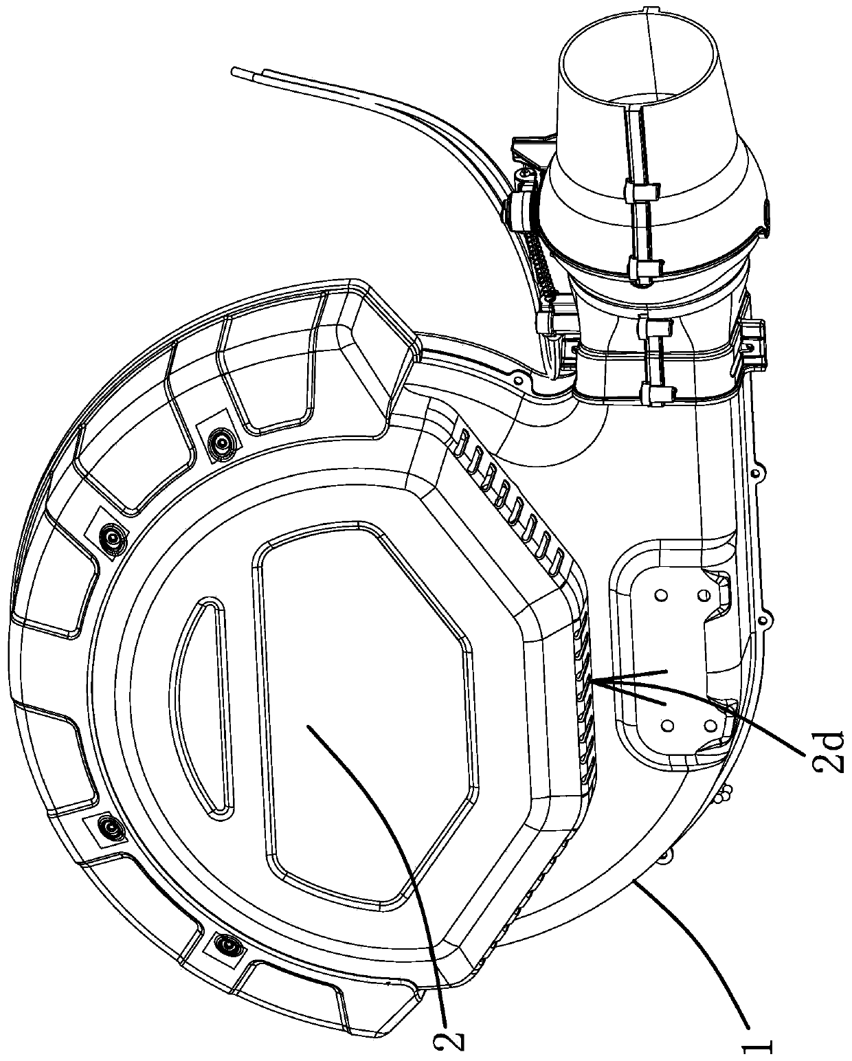 Blower housing component of garden blower