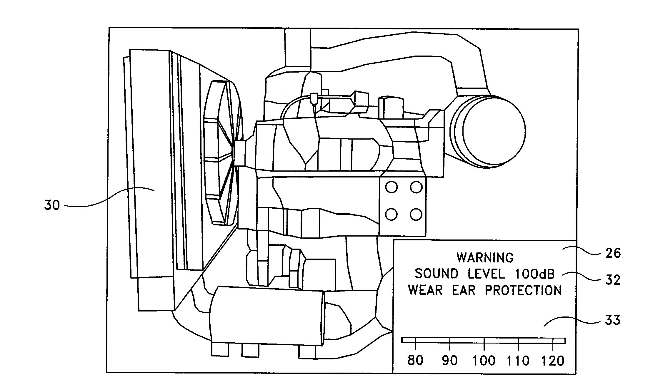 Augmented reality excessive noise display and warning system