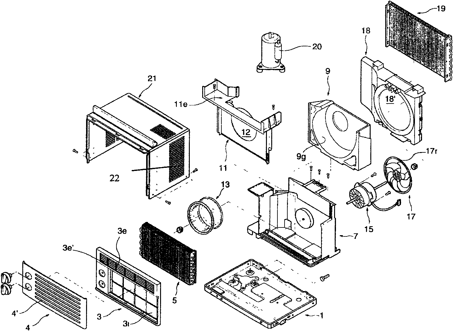 Window-type air conditioner with water coolant anti-spattering structure at outdoor side