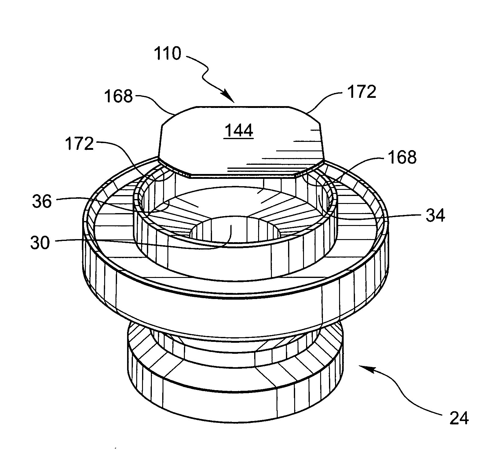 Non-circular burst disk geometry for improved material utilization