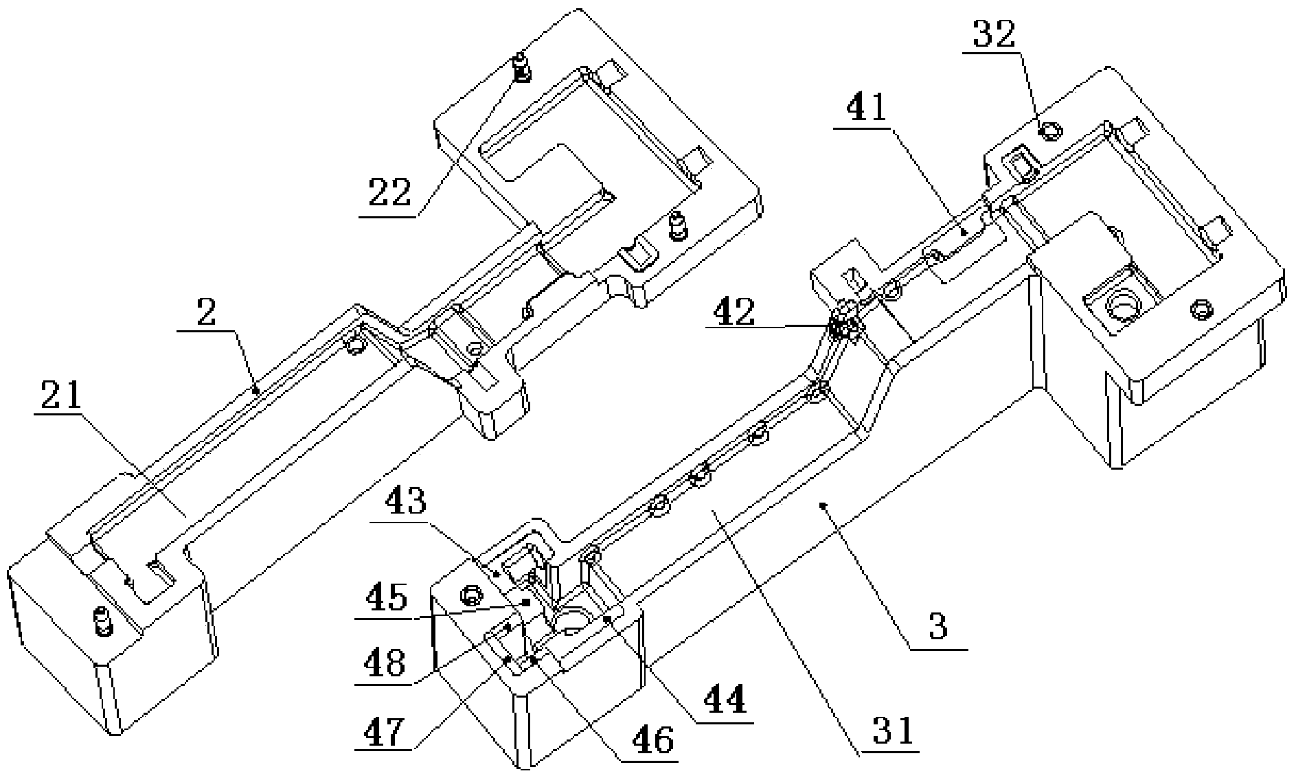 Mould of air cooler sand core in large diesel engine