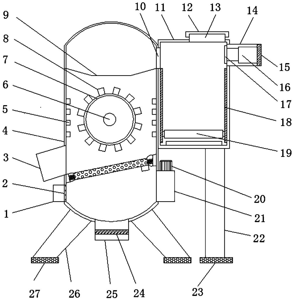 Corn threshing equipment with good safety performance for agricultural production