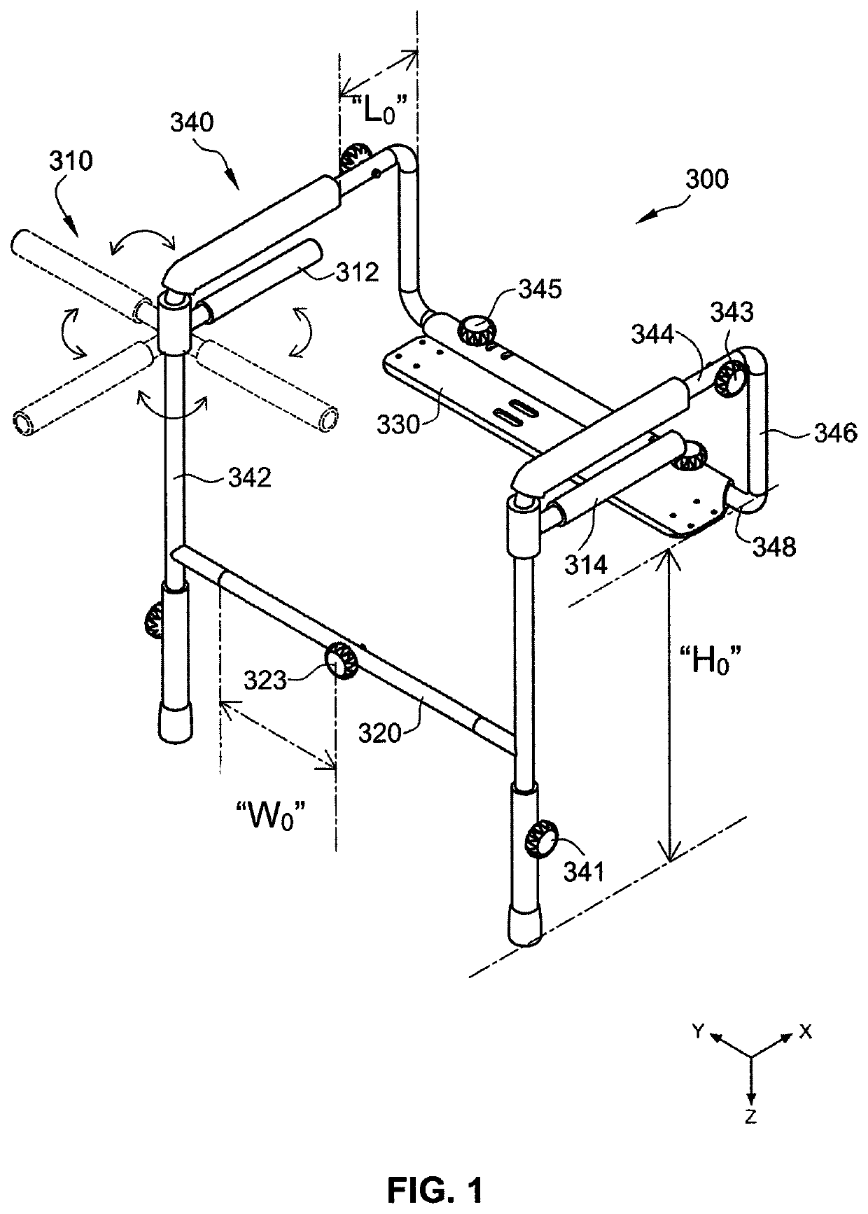 Assistive apparatus with rotatable grab bar