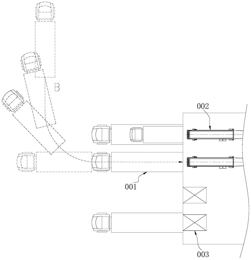 Logistics transfer station and logistics transfer vehicle unloading method