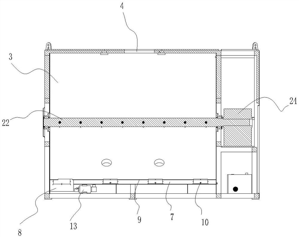 Large treatment system for degrading kitchen garbage through phase-change water production and treatment method of system