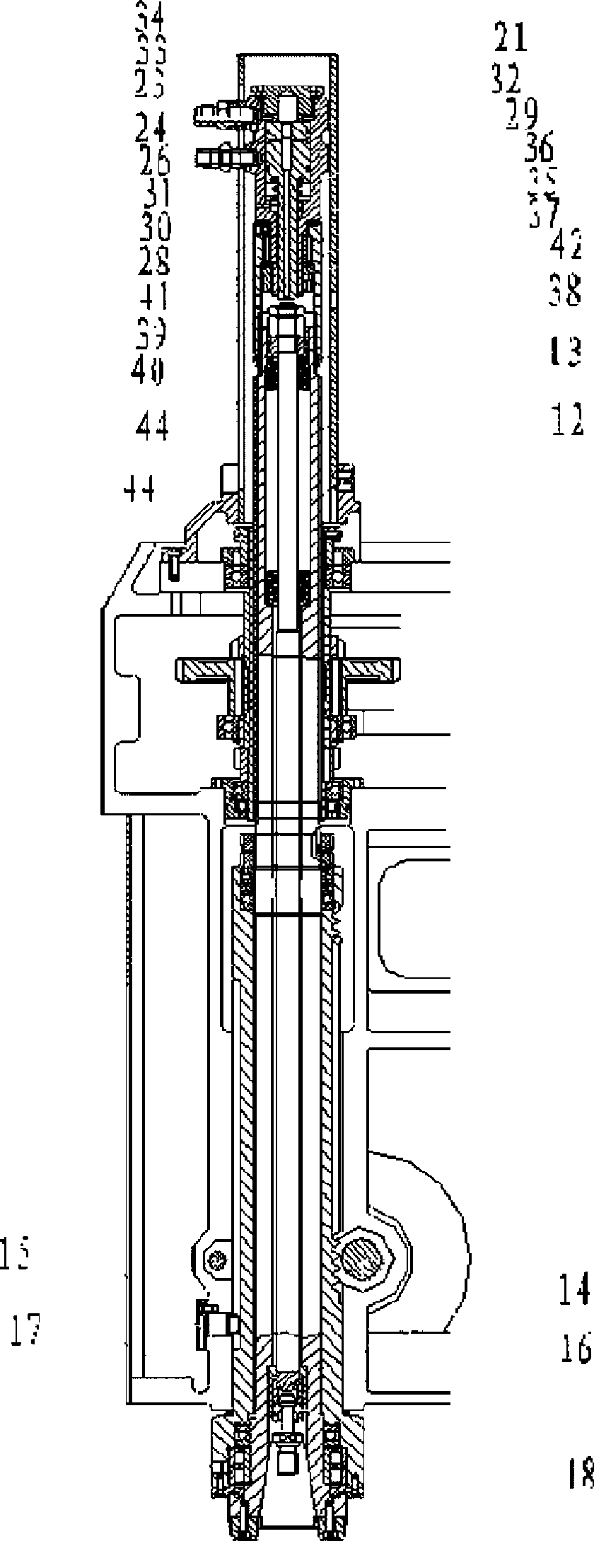 Main spindle retraction mechanism