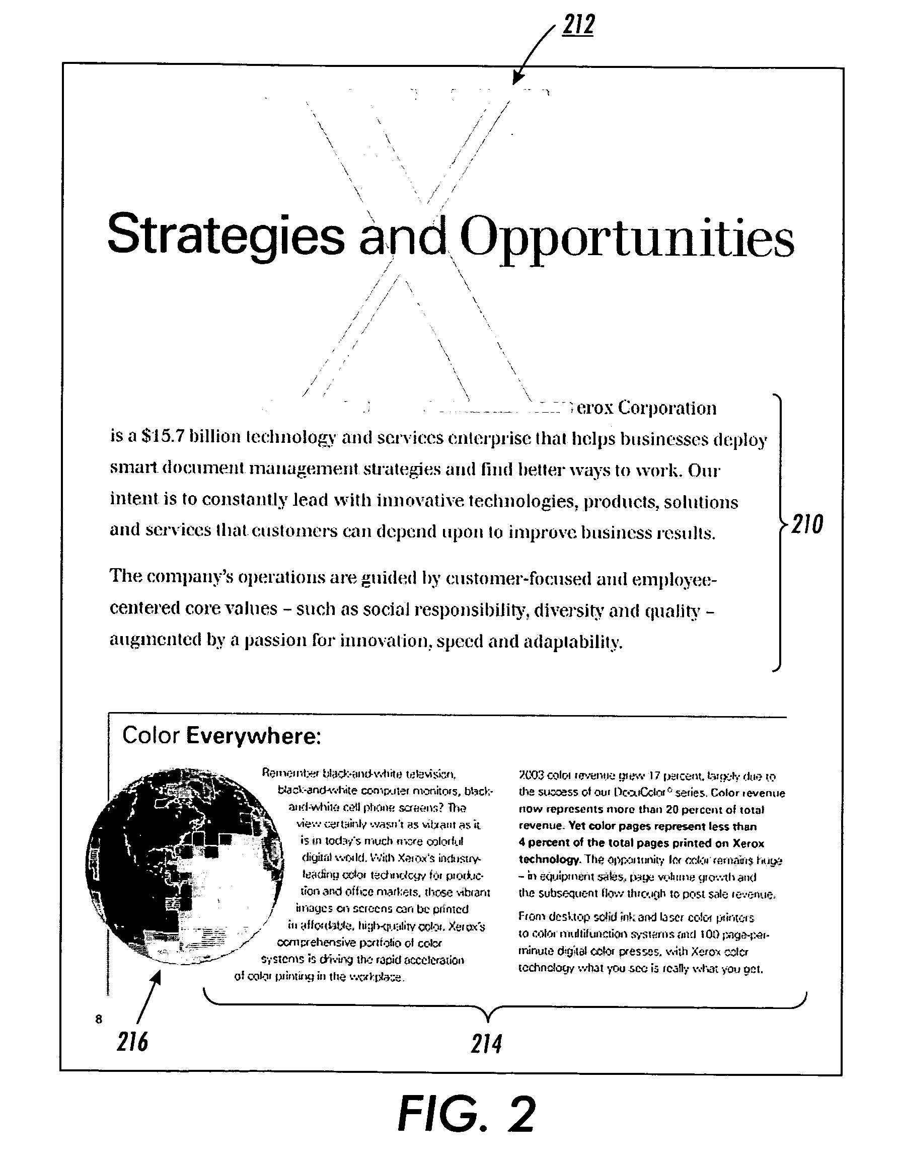 Method for image segmentation to identify regions with constant foreground color