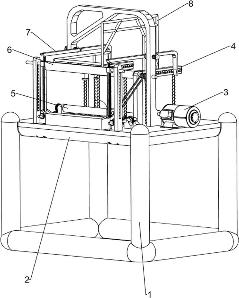 Winding device for plastic pad packaging