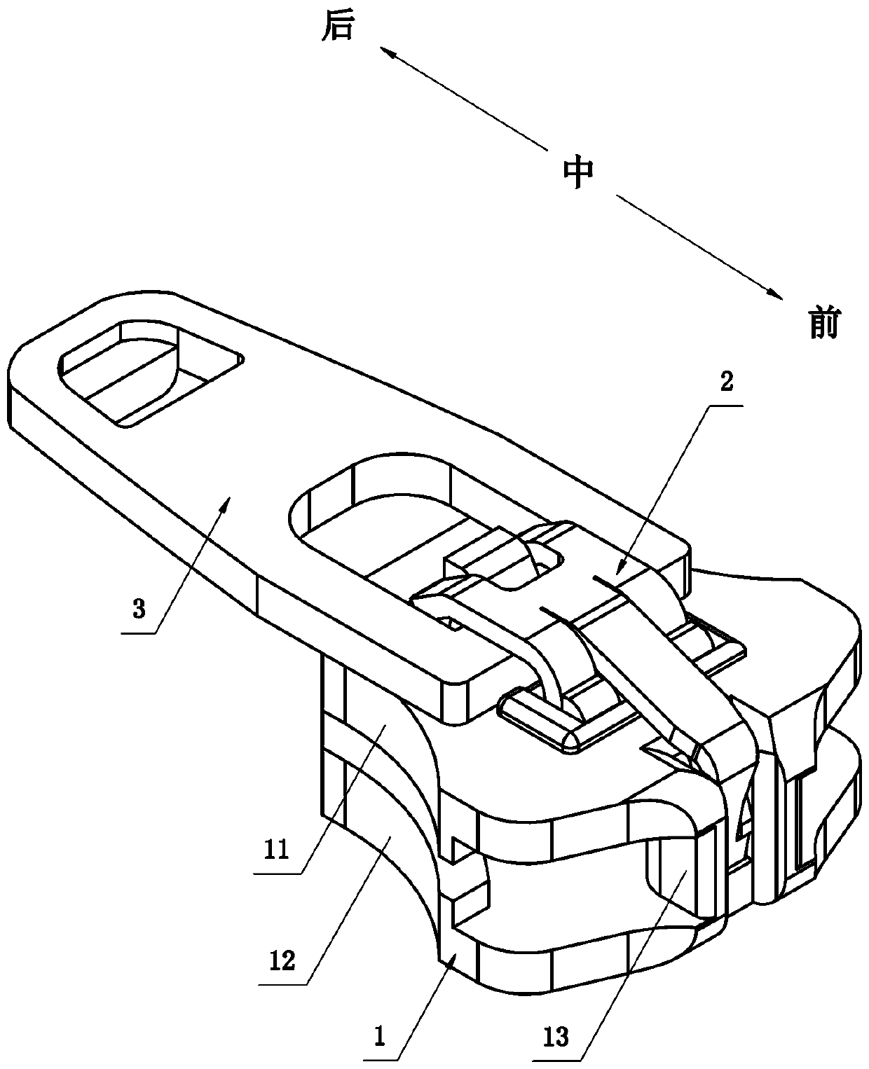 Structure-improved riveting-free copper pull head