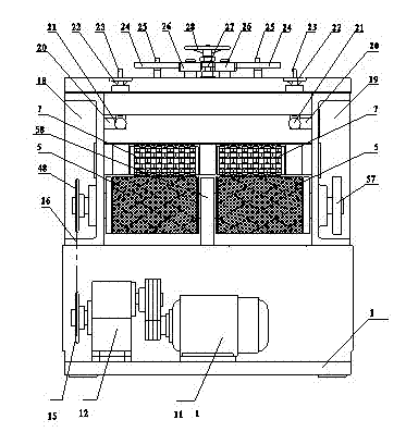 Joint-eliminating and flattening machine used in bamboo processing