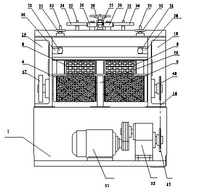 Joint-eliminating and flattening machine used in bamboo processing