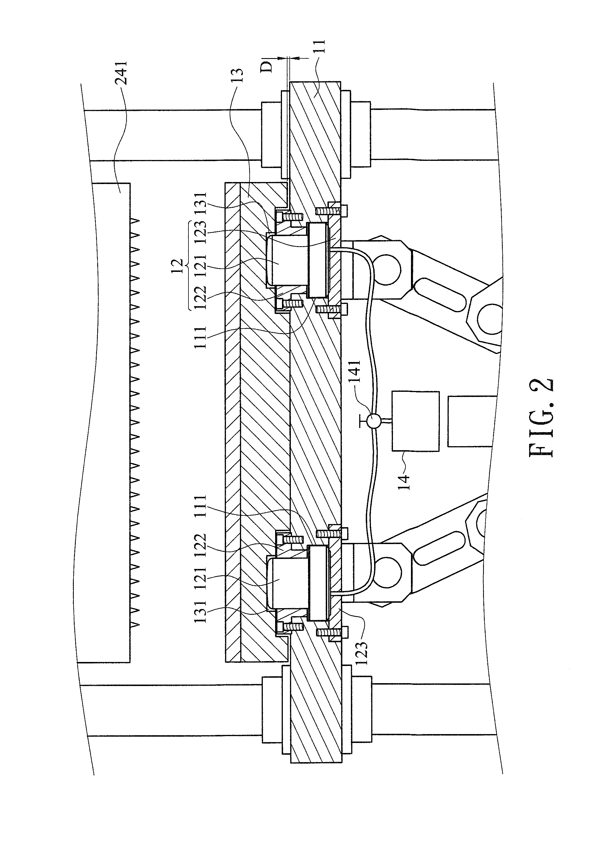 Buffer assembly of vacuum molding and cutting machine