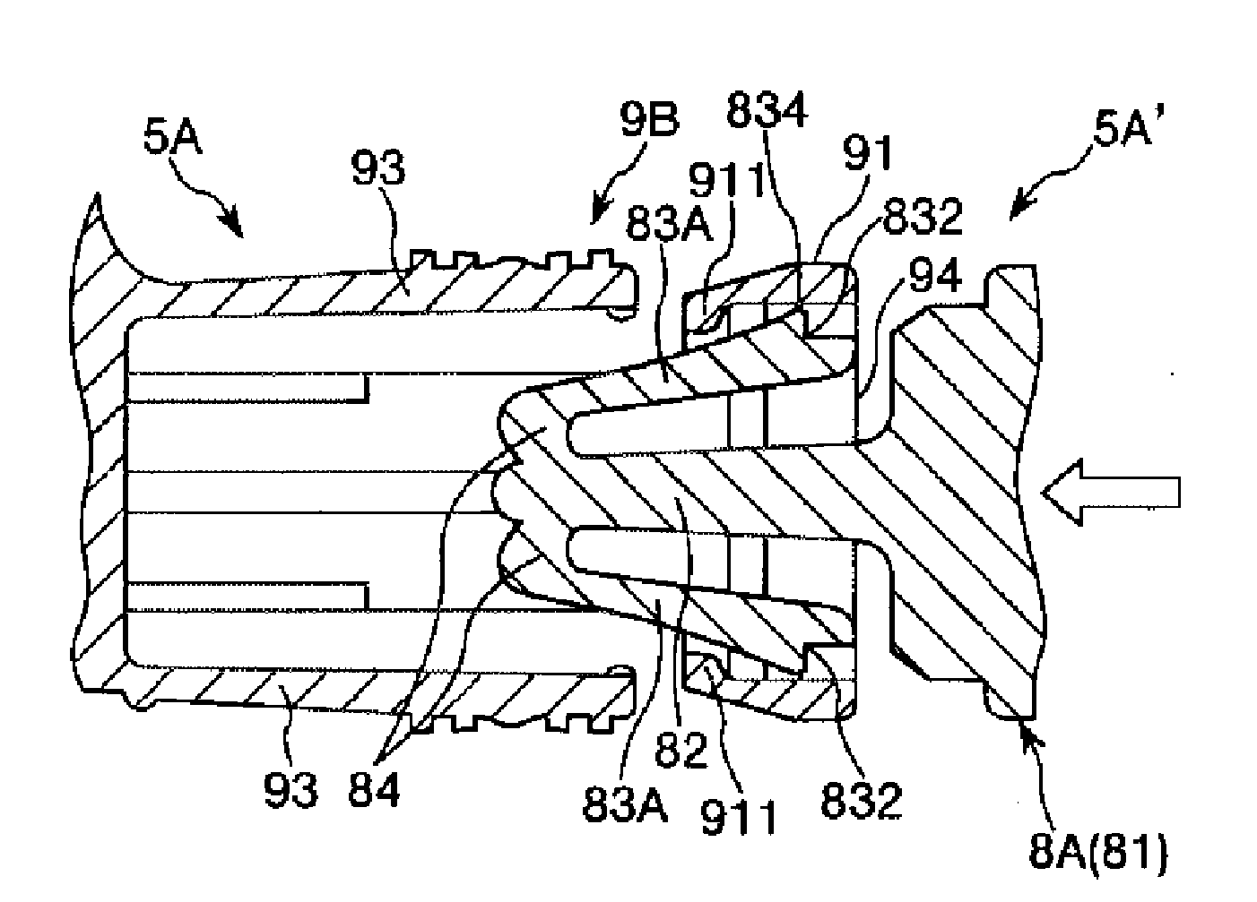 Connector and infusion tube set