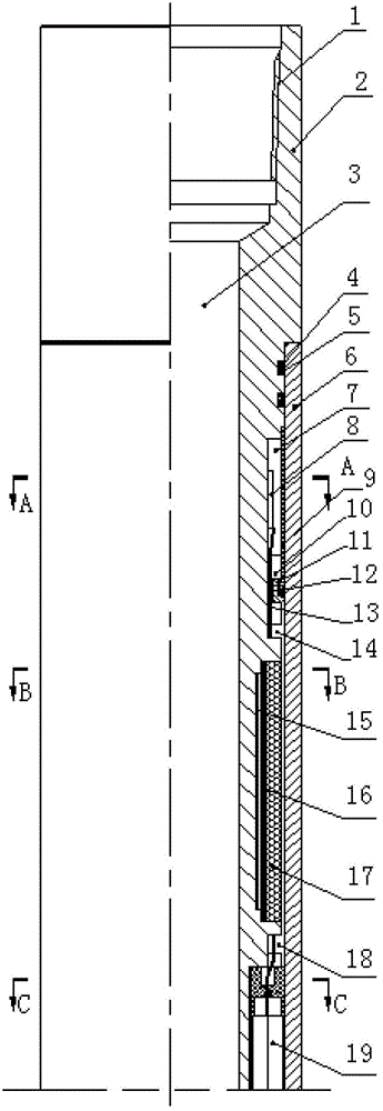 Oil well formation fracturing string tool string tension detection instrument