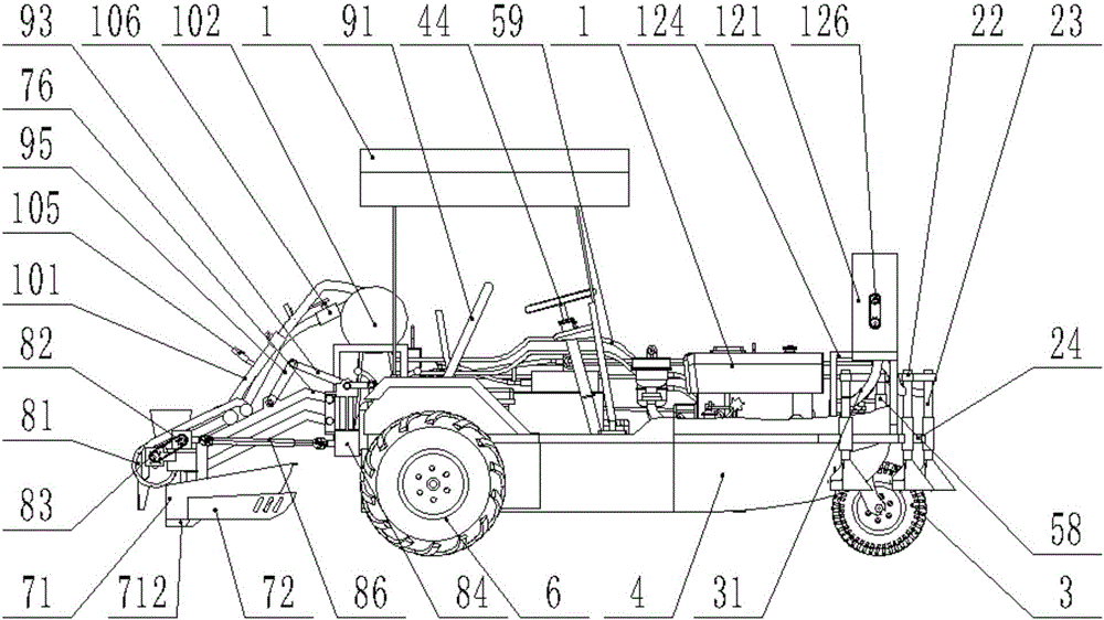 Boat-type pneumatic rice paddy planter capable of carrying out front position deep fertilizing