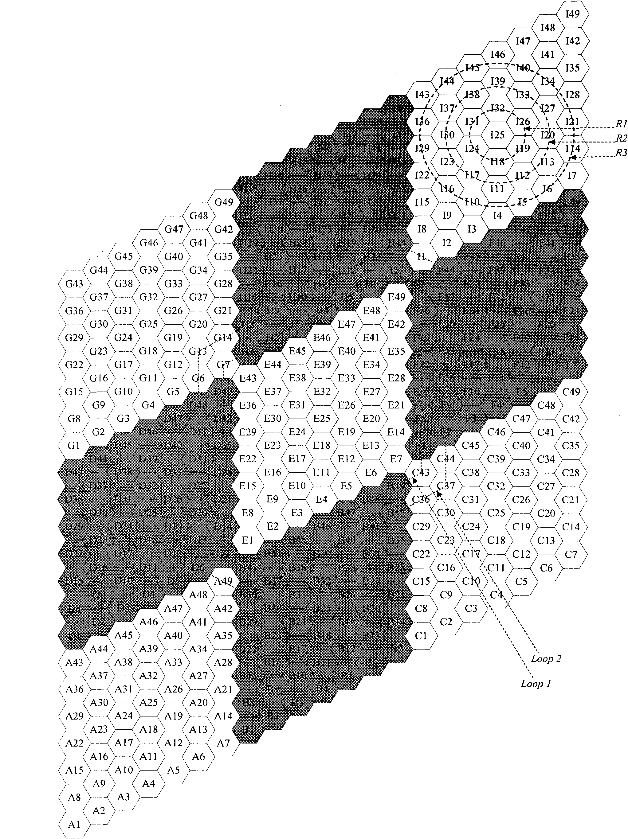 Dynamic channel assignment (DCA) method for large-scale mobile cellular communications system