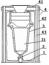 Vertical ceramic mould housing for single crystal blade forming and forming method of ceramic mould housing