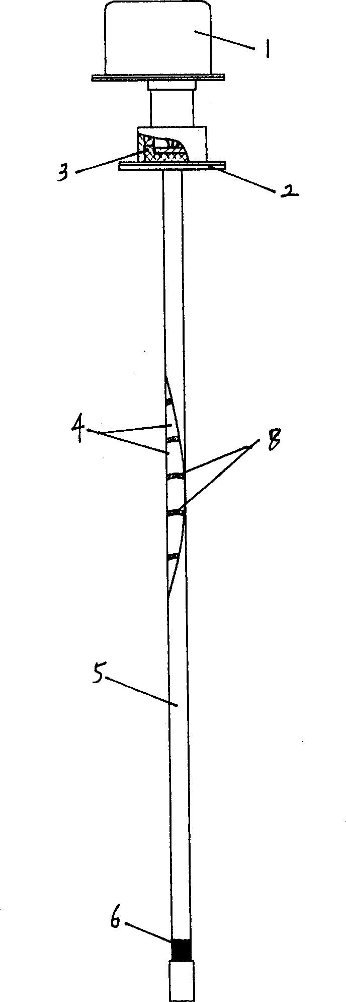 Multiphase material level sensor