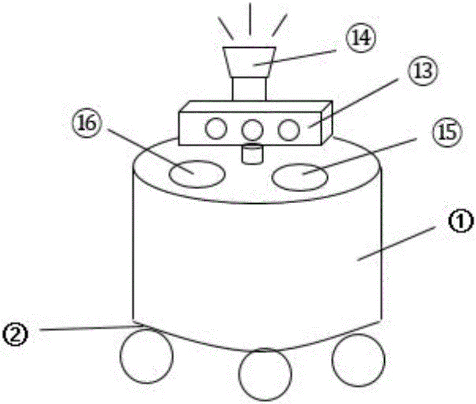 Multifunctional patrol robot with independent map building function and independent wireless charging function