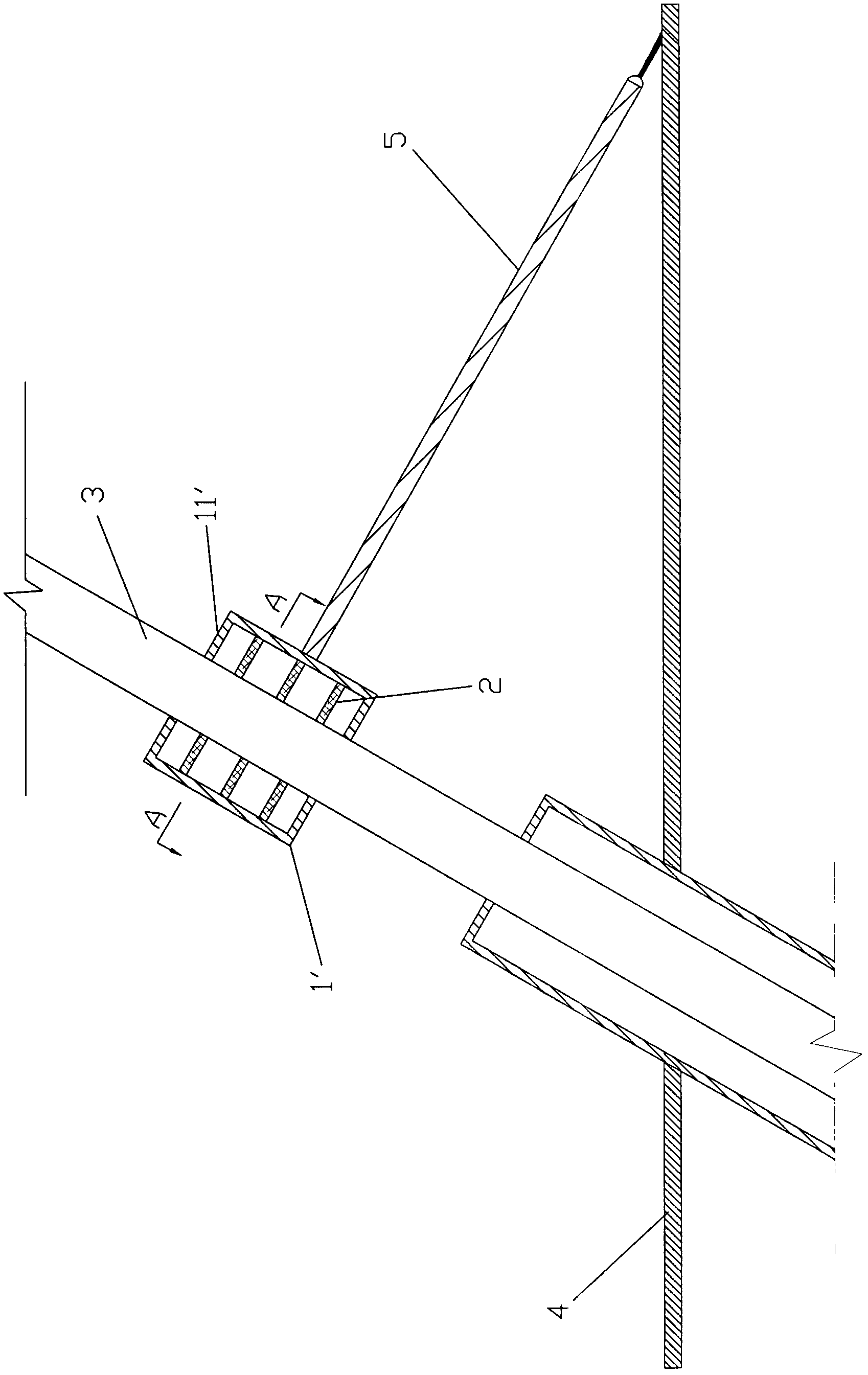 Shock absorption damping device for bridge cable or suspender