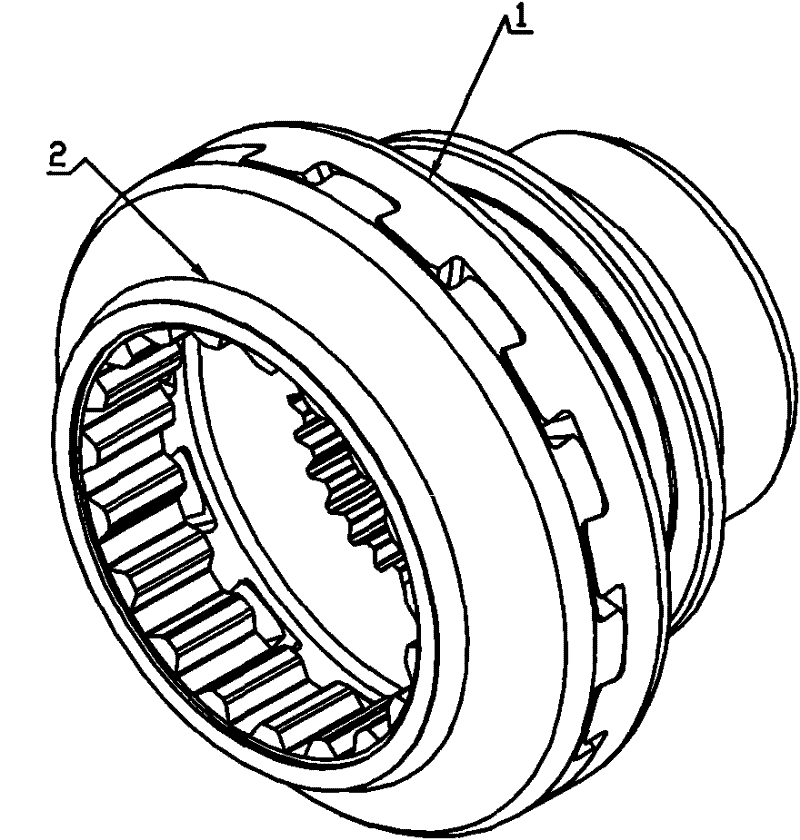 Negative pressure angle conical working tooth surface differential lock