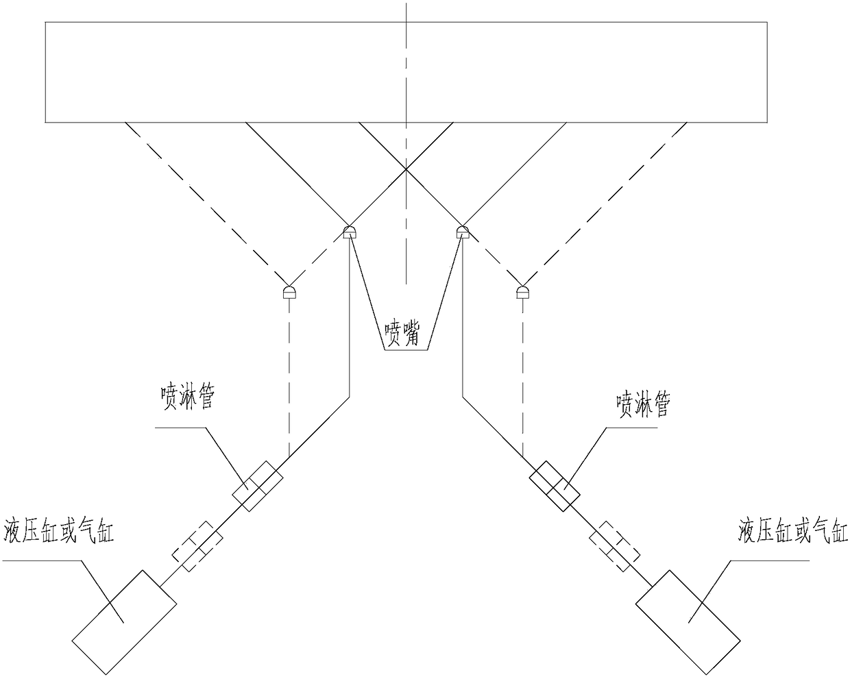 A slab secondary cooling stepless adjustment device