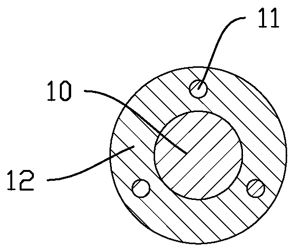 Optical fiber composite insulator prefabricated core rod, mold and manufacturing method of optical fiber composite insulator prefabricated core rod