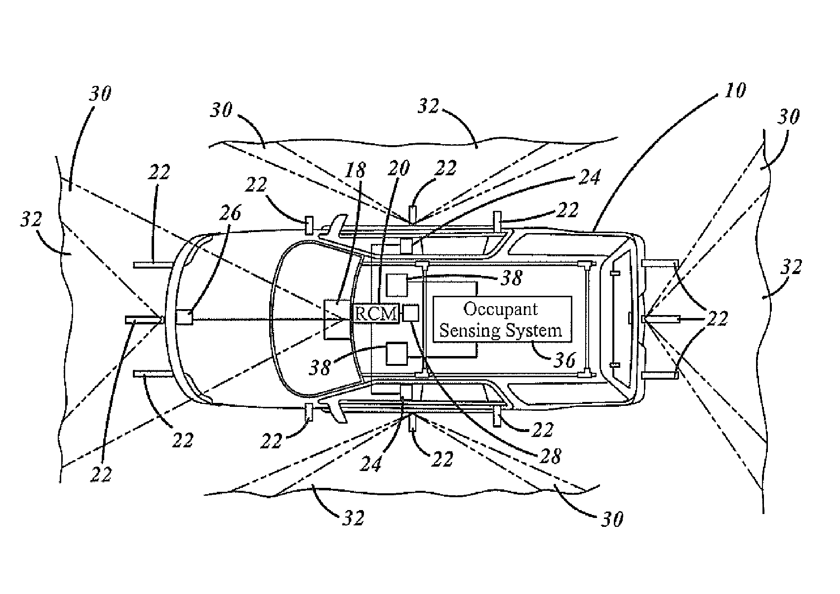 Method for operating a pre-crash sensing system with protruding contact sensor