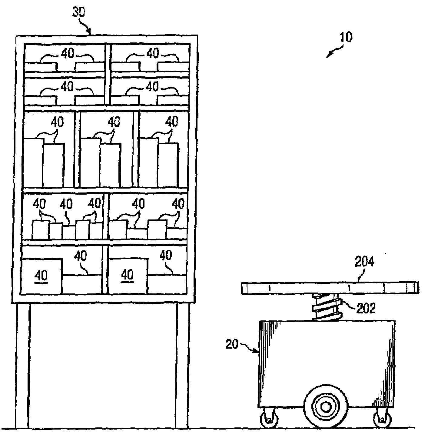 System and method for transporting inventory items