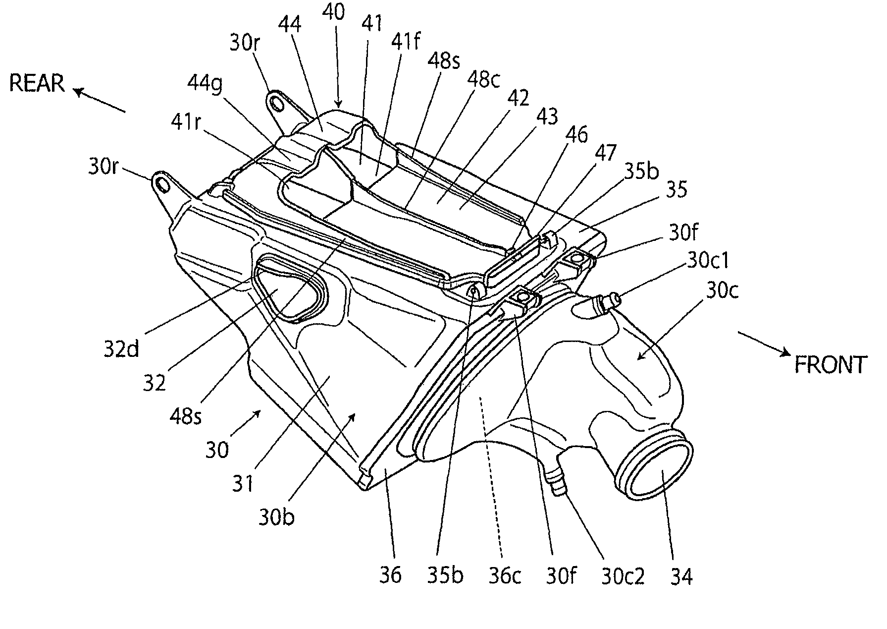 Intake structure for saddle-ride type vehicle