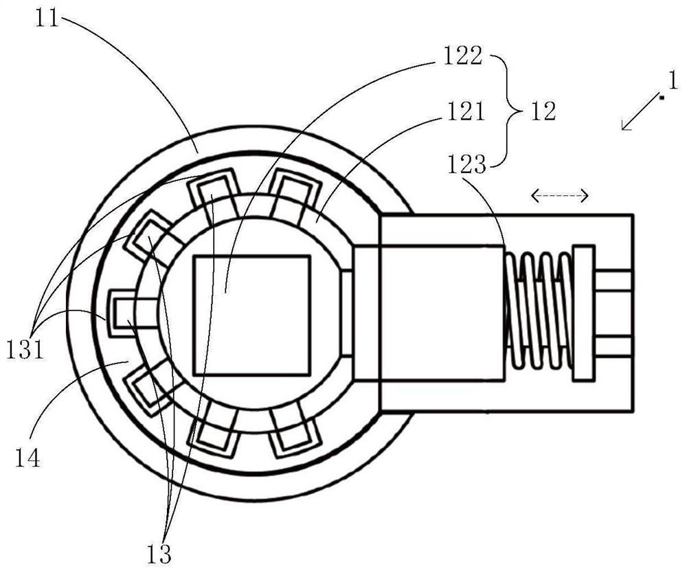 Massage head, fascia gun, and massage head control method and device