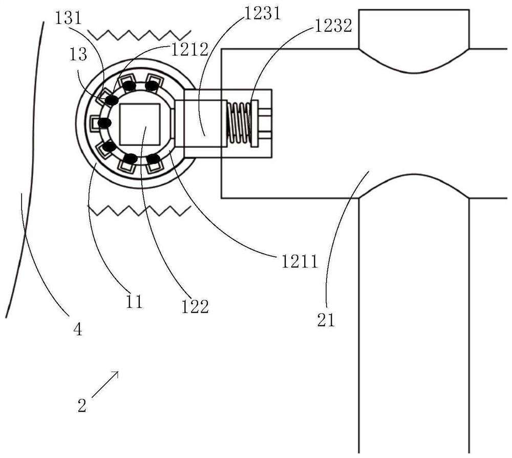 Massage head, fascia gun, and massage head control method and device