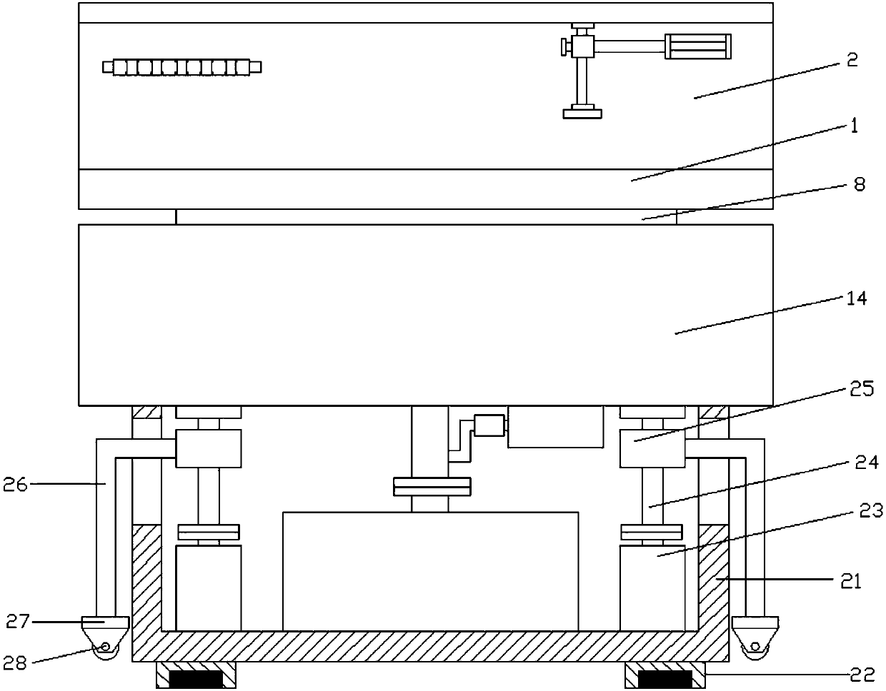 Safe and environment-friendly type chemical experiment table