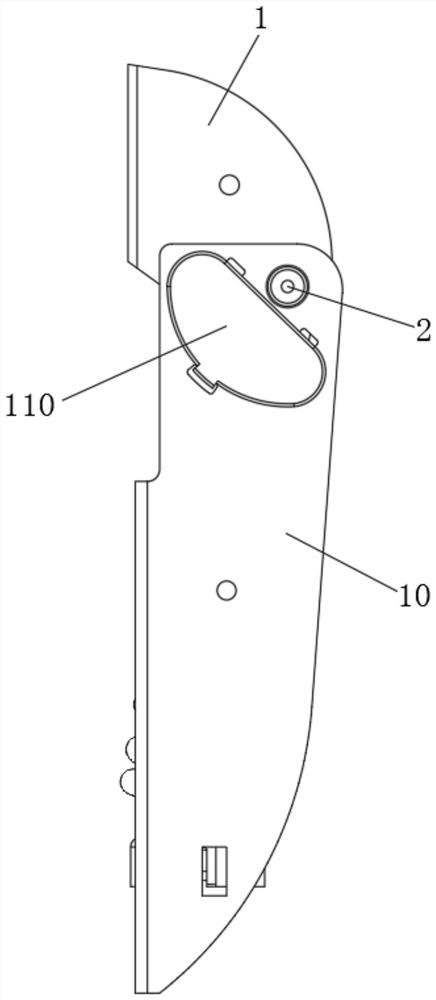 Horizontal refrigerator door hinge and refrigerator