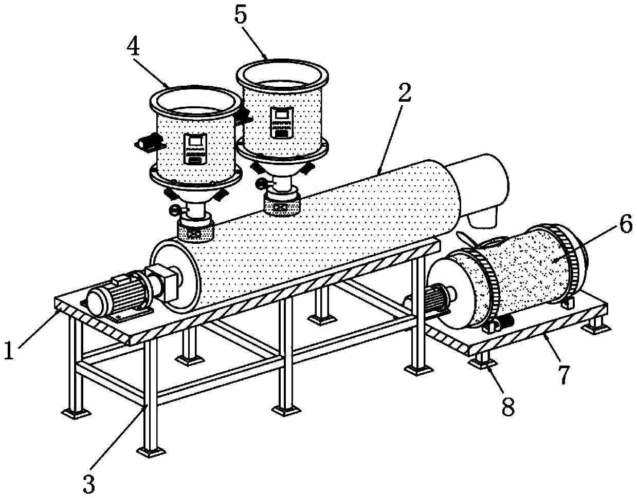 Material mixing device used for ceramic production line