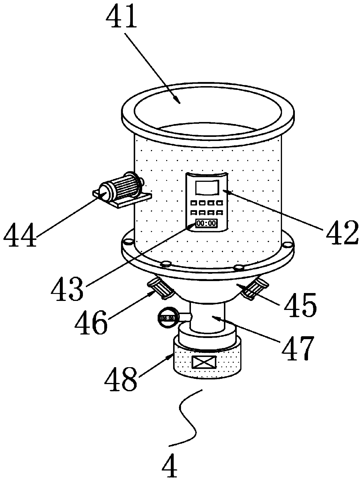 Material mixing device used for ceramic production line