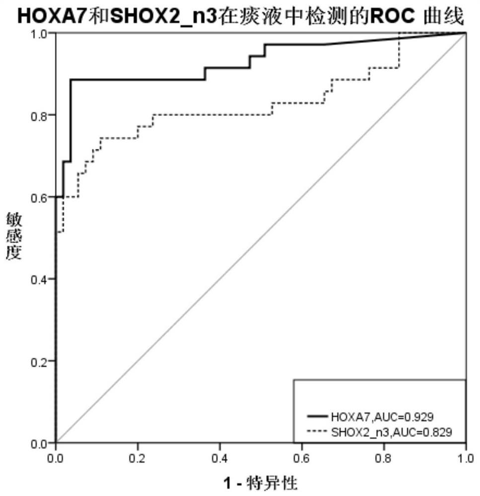 Application of hoxa7 methylation detection reagent in the preparation of lung cancer diagnostic reagent