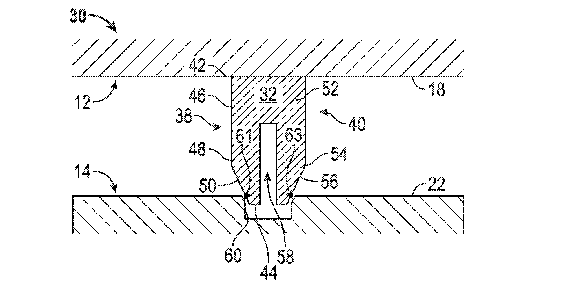 Elastic alignment assembly for aligning mated components and method of reducing postional variation